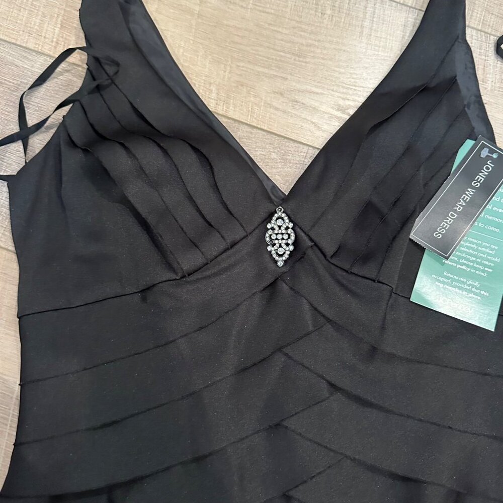 JONES WEAR WOMENS DRESS SIZE 10 BLACK NEW COCKTAIL PARTY - Picture 6 of 10